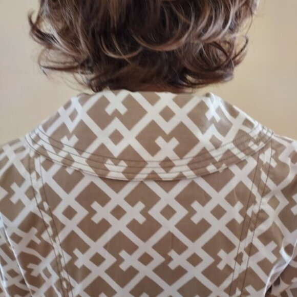 Oh Gussie Lattice Print Bell Sleeve Jacket RETRO BOHO TRENDY DESIGNER Size S NEW - Picture 6 of 10